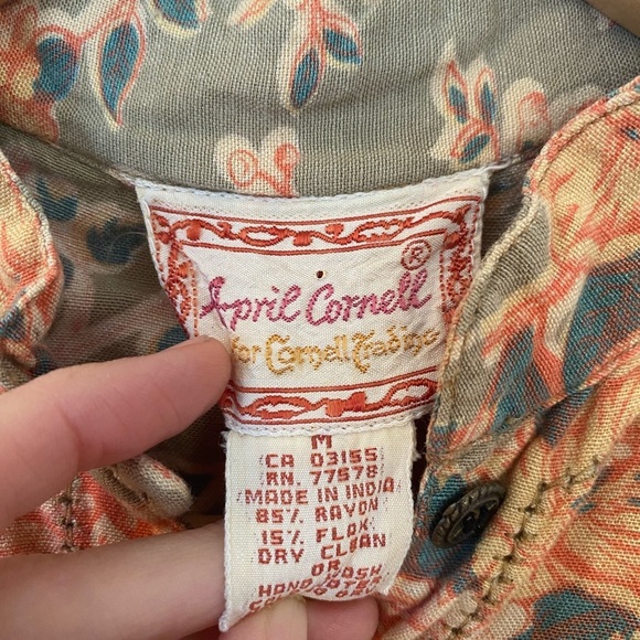 April Cornell Vintage Womens 90s Floral Baby Doll Mini Dress - Picture 5 of 5